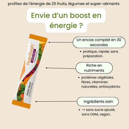 Nutrifresh® – Smoothie Lyophilisé Multifruits | Encas Équilibré en 30 Secondes